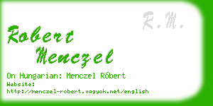 robert menczel business card